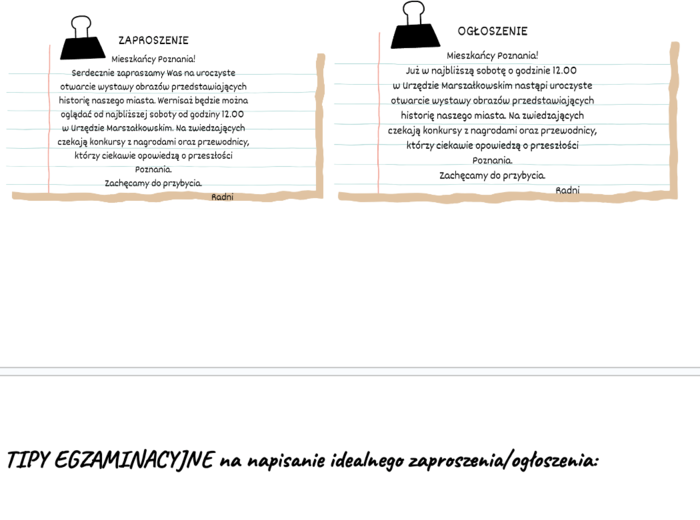 ZAPROSZENIE i OGŁOSZENIE na e8
