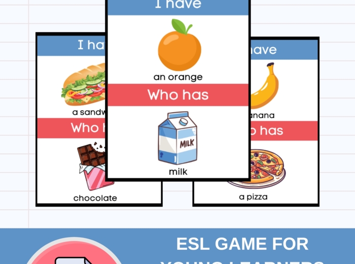 I HAVE... WHO HAS...? - FOOD & DRINK | Gra Ja mam, Kto ma w języku angielskim do ćwiczenia słownictwa (JEDZENIE I PICIE) ESL (A1)