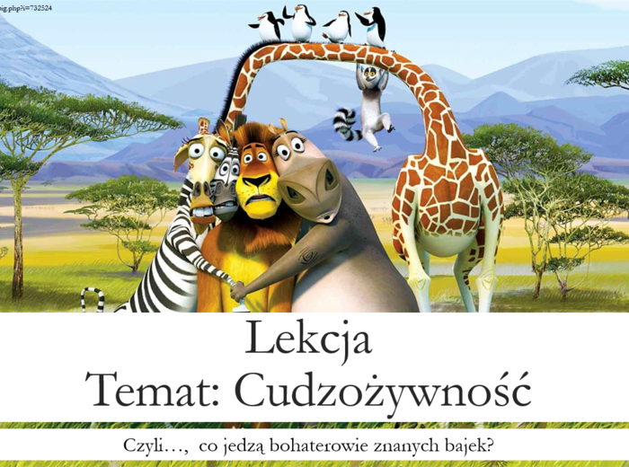 Klasa 5 - Cudzożywność - scenariusz