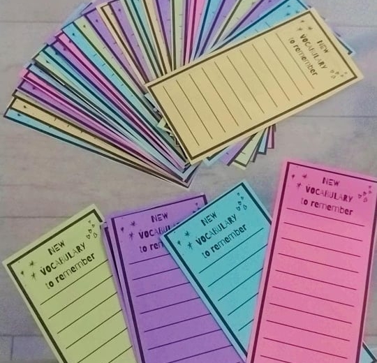 Zakładka, wklejka - new vocabulary