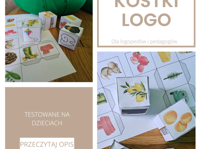 KOSTKI LOGO - pomoc dla logopedów i terapeutów [głoski syczące, szumiące i opozycje]