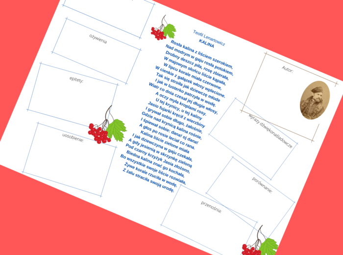 Teofil Lenartowicz "Kalina" -karta pracy (środki poetyckie)