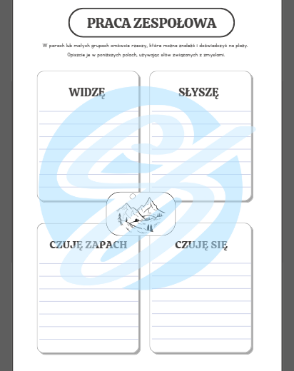 Praca zespołowa - Karta pracy na zajęcia wychowawcze i integracyjne