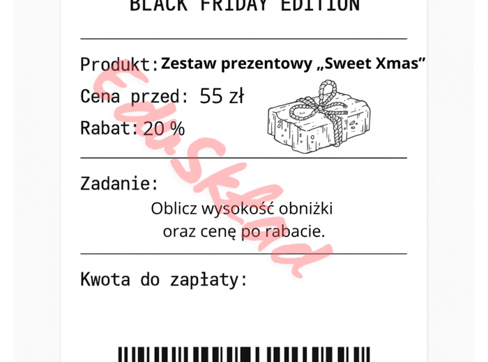 ⭐53 PARAGONY MATEMATYCZNE – BLACK FRIDAY EDITION (różne poziomy trudności / podwójne rabaty/ zamiast kartkówki)