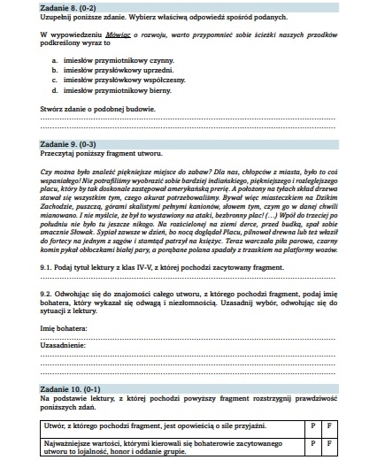 Czytanie ze zrozumieniem teksty nieliterackie "60 kroków + lektury IV-VI"