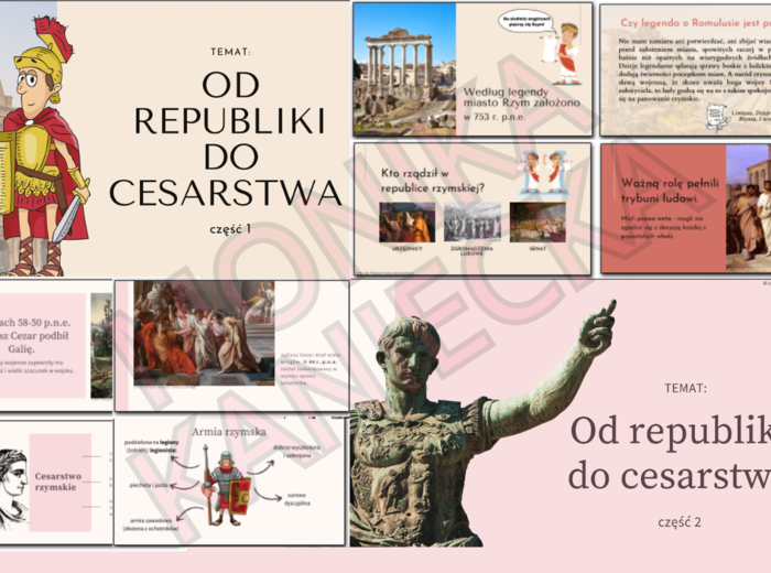 Od republiki do cesarstwa - prezentacja historia klasa 5