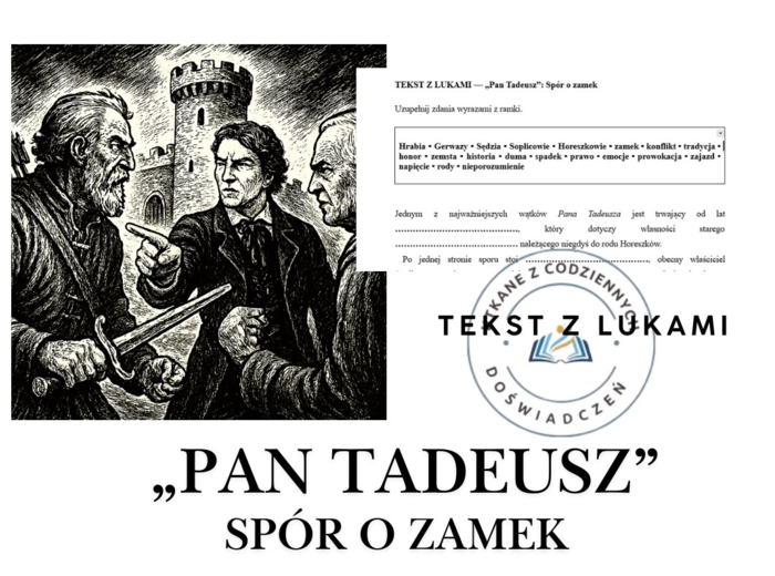 TEKST Z LUKAMI — „Pan Tadeusz”: Spór o zamek