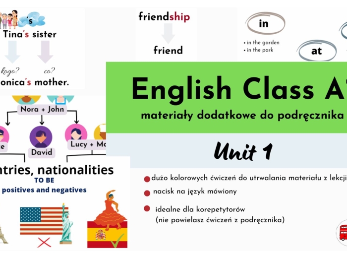 English Class A1, unit 1, materiały dodatkowe, to be, countries, nationalities, no-prep