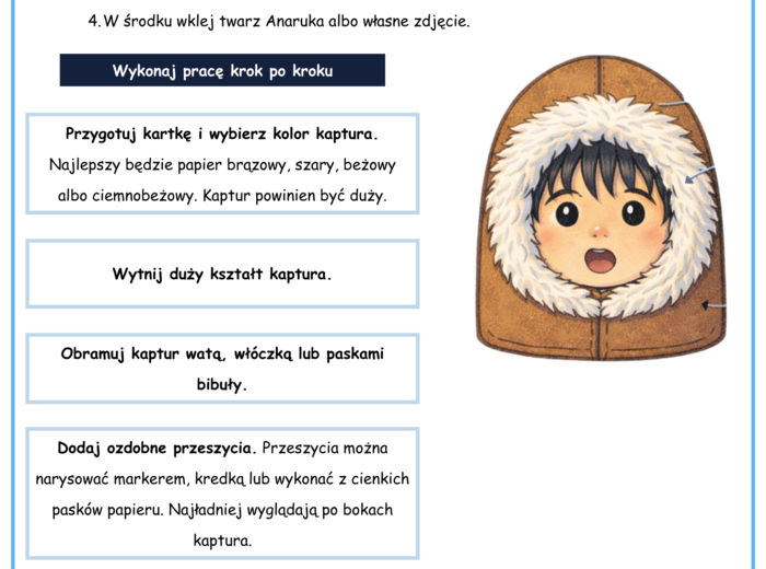 Anaruk i Arktyka – zestaw kart pracy dla klas 1–3