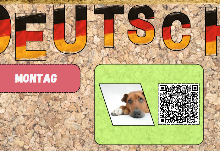 Ćwicz mówienie i pisanie w j. niemieckim - pytania ukryte pod QR-kodami - egzamin 8-klasisty, matura ustna