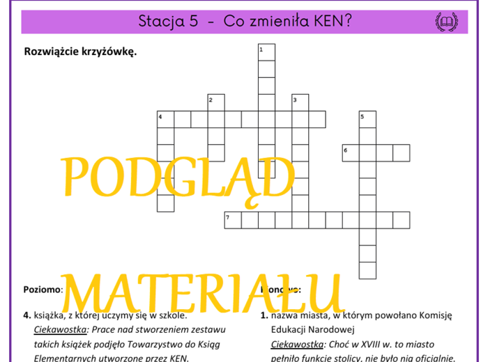 Komisja Edukacji Narodowej - stacje zadaniowe