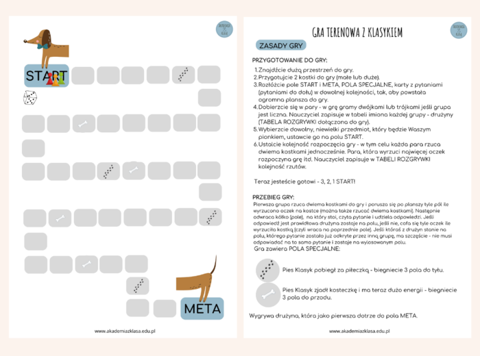 GRA TERENOWA/WIELKOFORMATOWA GRA PLANSZOWA Z KLASYKIEM