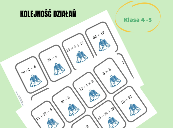 Kolejność działań, gra karciana "Czarny Piotruś"