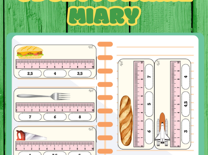 Karty edukacyjne do nauki odczytywania miary