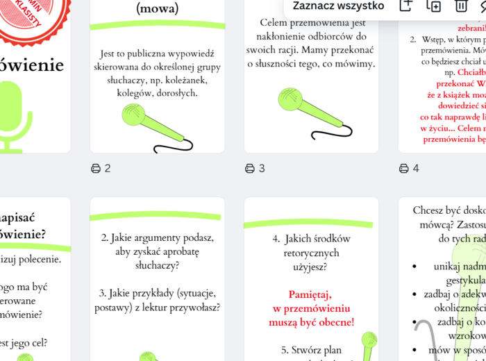 Przemówienie! Prezentacja PDF do pracy na lekcji! E8!
