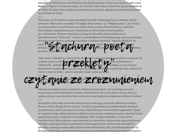 "Stachura- poeta przeklęty"