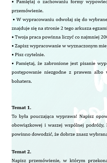 PRÓBNY EGZAMIN JUŻ DLA SZOSTOKLASISTY- HOBBIT.