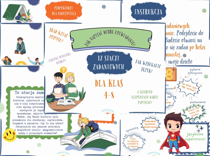 Opowiadanie klasy 4-8. Stacje zadaniowe