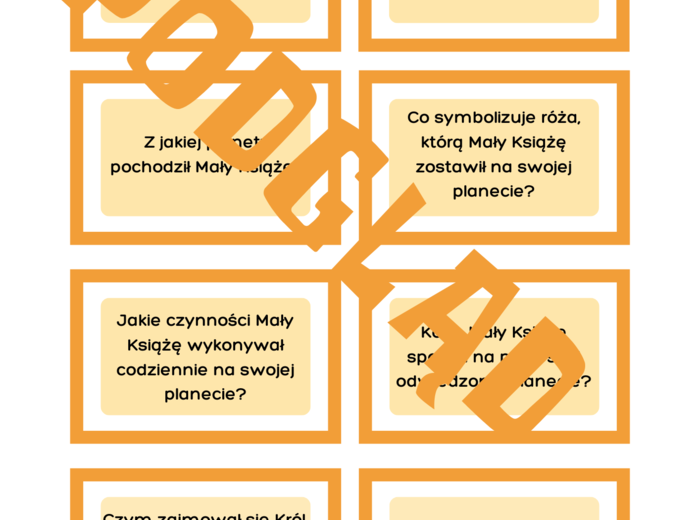 Mały Książę - gra "Pokoloruj różę i lisa"