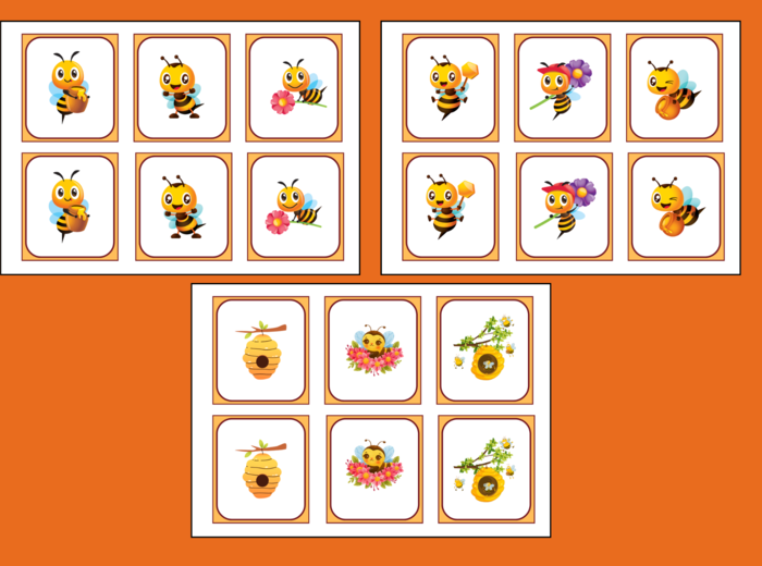 DZIEŃ PSZCZÓŁ - pszczoły – MEMORY – 36 szt. – biblioteka – przedszkole – świetlica