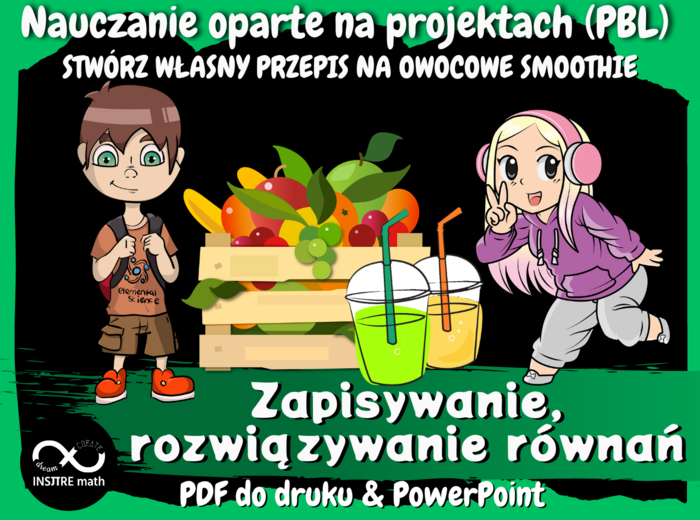 Projekt matematyczny: Stwórz własny przepis na owocowe smoothie. Zapisywanie i rozwiązywanie Równań. Nauczanie Oparte na Projektach (PBL) dla kl.6-8.
