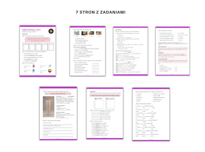 Together dla Kasy 5 Unit 2 Materiały dodatkowe, powtórzenie, ćwiczenia, zadania, karty pracy, język angielski, słownictwo, gramatyka, komunikacja