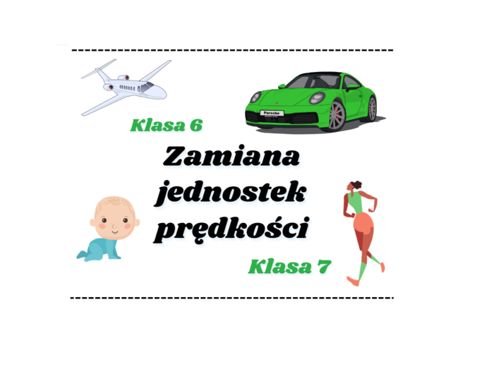 Zamiana jednostek prędkości. Klasa 6 / klasa 7 / Egzamin ósmoklasisty