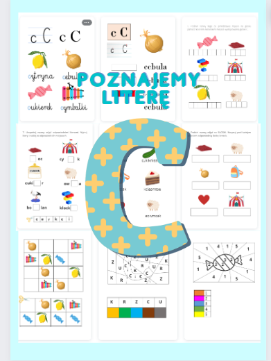 Poznajemy literę C- zadania dla zerówki i przedszkolaków