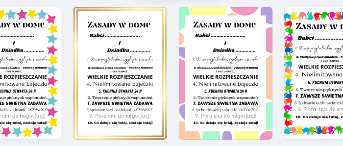 Zasady w domu babci, dziadka, babci i dziadka