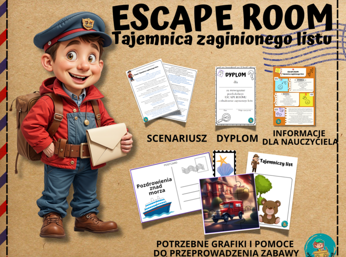ESCAPE ROOM - DZIEŃ LISTONOSZA, DZIEŃ ZNACZKA POCZTOWEGO, DZIEŃ POCZTY POLSKIEJ