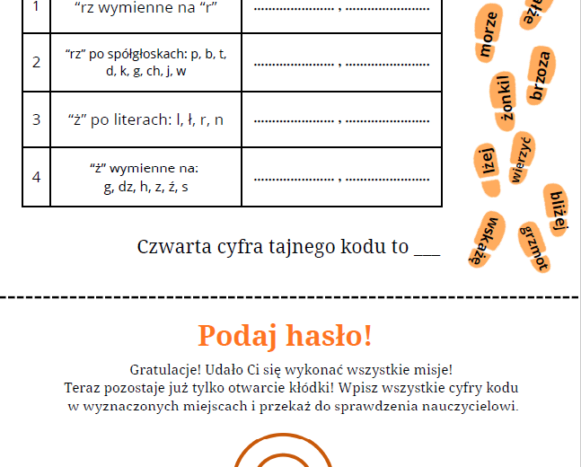 Ortograficzny escape room - zestaw