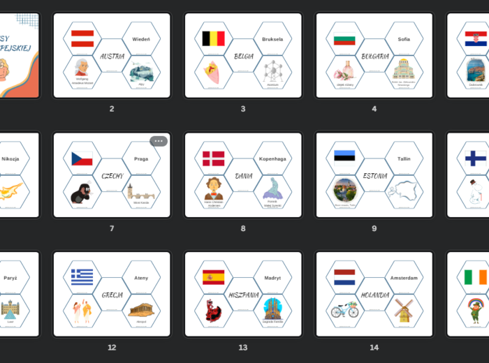 PUZZLE-HEKSY państwa Unii Europejskiej