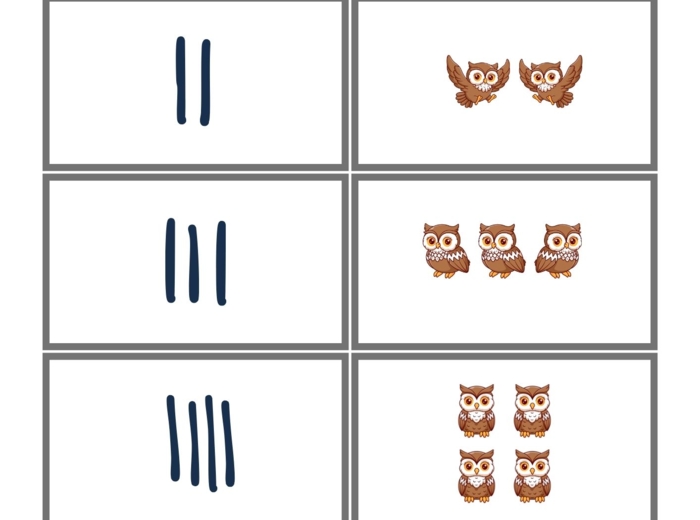 Memory - różne sposoby przedstawiania liczb 1-10