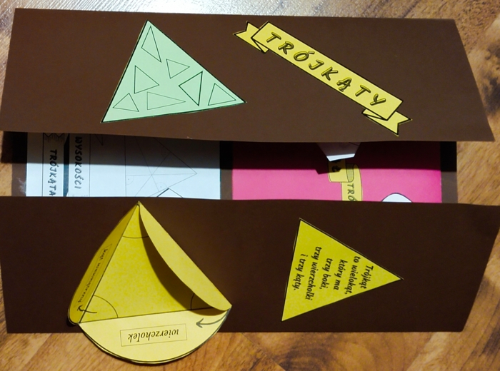 Lapbook trójkąty.