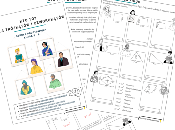 Kto to: pola trójkątów i czworokątów