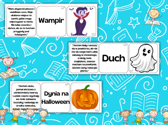 Zagadki na Halloween- wersja kolorowa