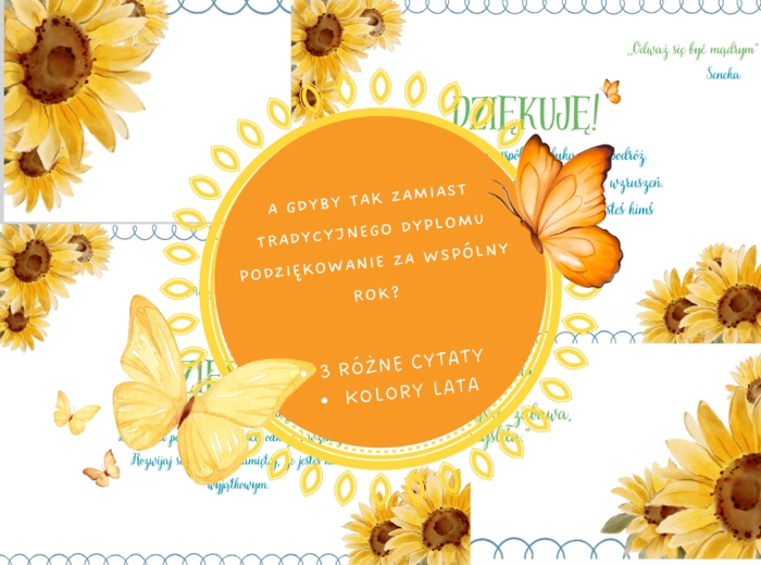 Słoneczne podziękowania za wspólny rok!