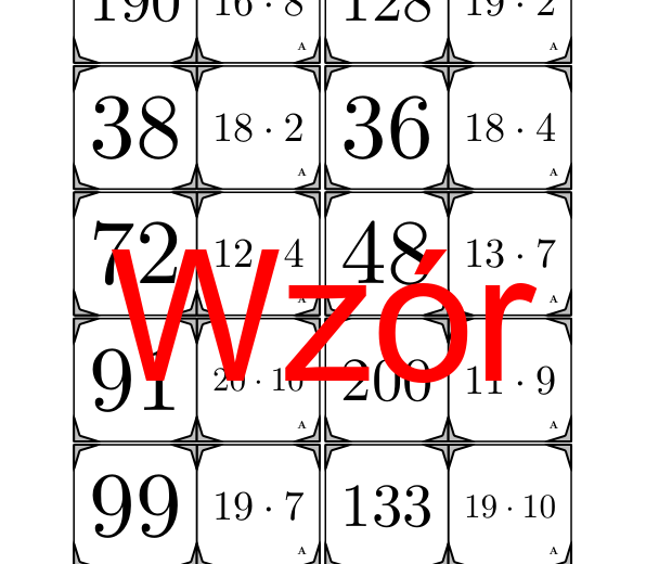 Domino - Tabliczka mnożenia do 20 | matematyka