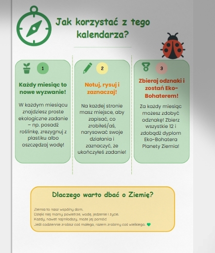 Ekologiczny kalendarz „Zrób to dla Ziemi”