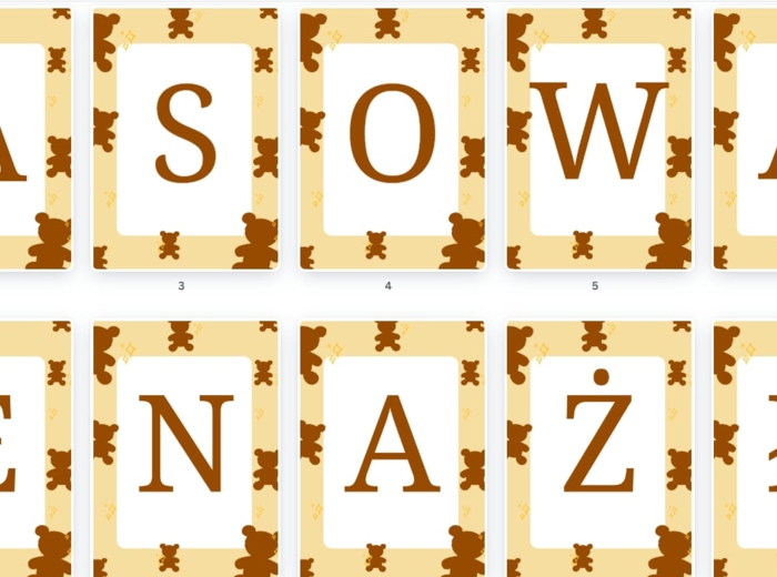 Pasowanie na żłobkowicza- Napis, girlanda