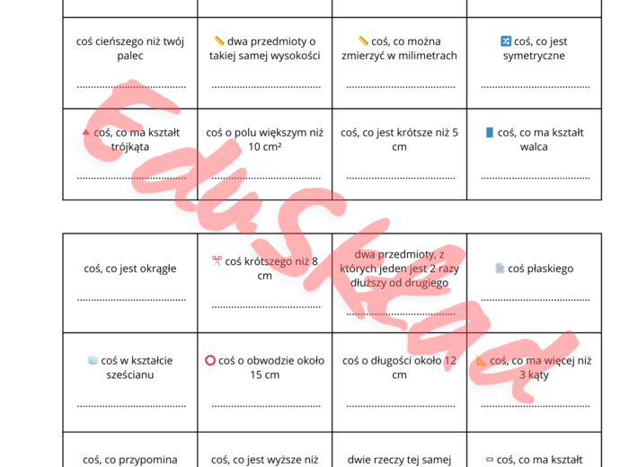 Matematyczne Bingo – gotowe karty na pierwszą lekcję matematyki 🎲📐