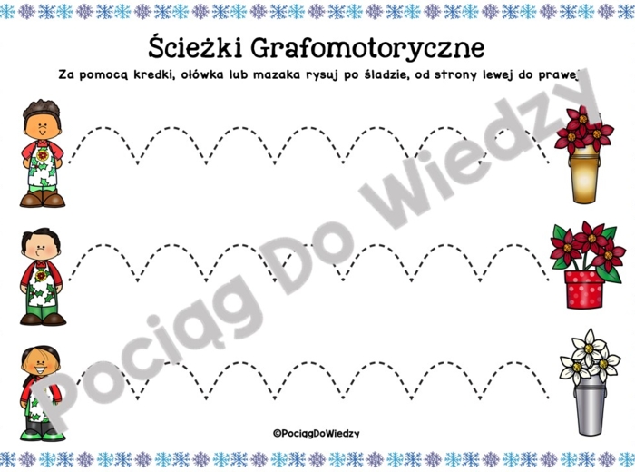 Boże Narodzenie - Rysowanie po śladzie