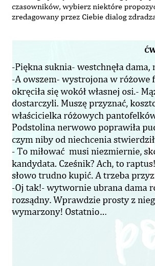ĆWICZYMY ZAPIS DIALOGU ZADANIE DLA UCZNIÓW KLAS 7-8
