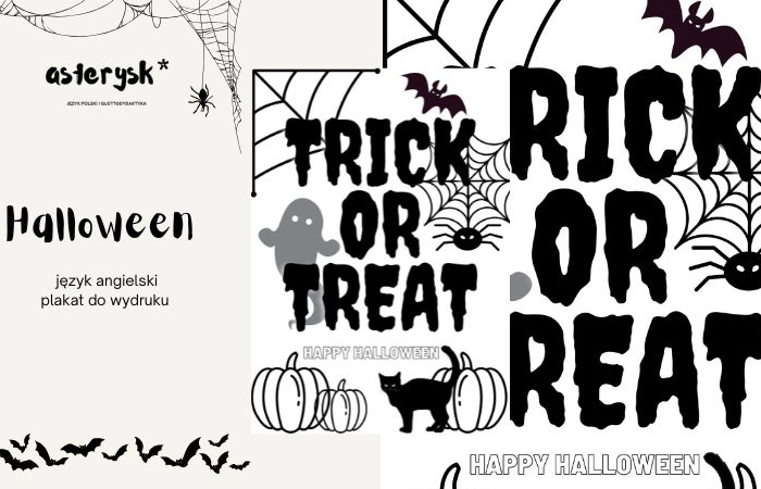 Halloween - plakat do wydruku - trick or treat