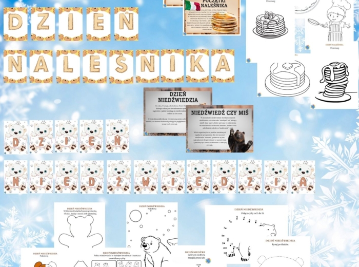 PAKIET MATERIAŁÓW NA LUTY WEDŁUG KALENDARZA ŚWIĄT I DNI NIETYPOWYCH.