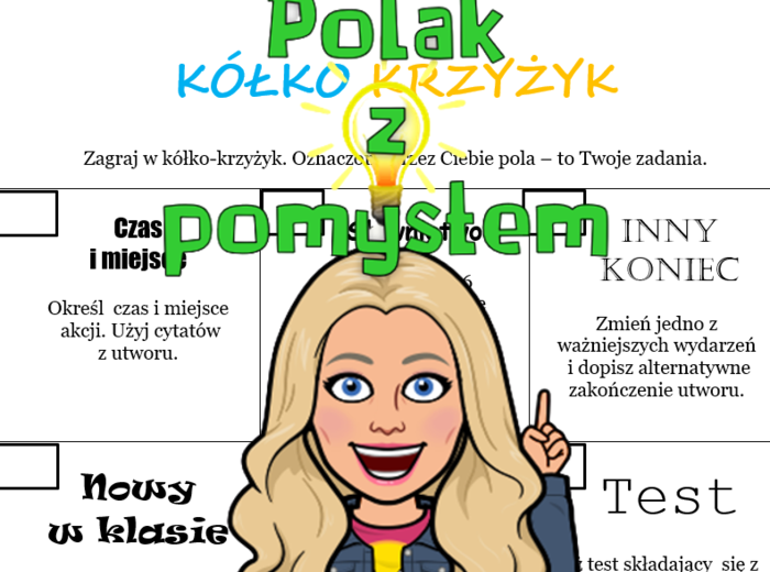 Kółko krzyżyk lekturowe