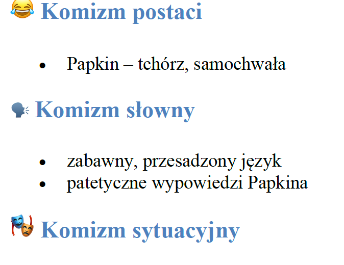 Notatka "Zemsta" A. Fredro