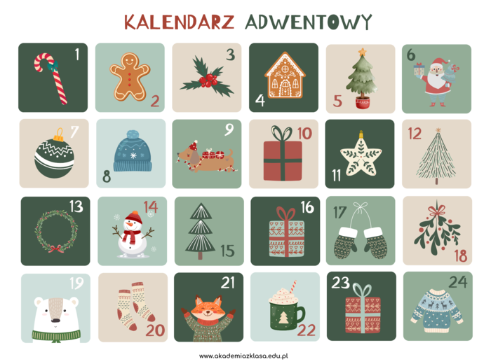 KALENDARZ ADWENTOWY - niesamowita świąteczna przygoda dla klas 2 i 3!