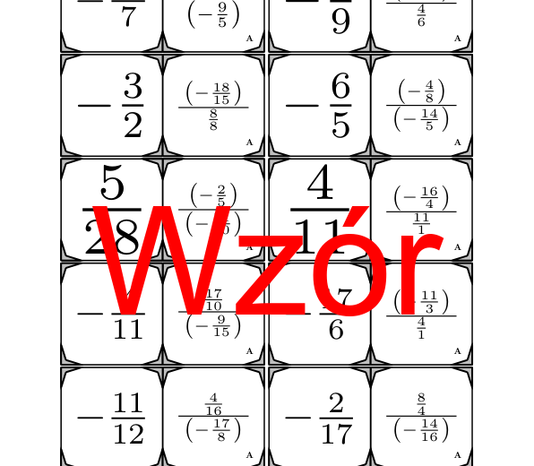 Domino - Ułamki złożone dodatnie i ujemne | matematyka