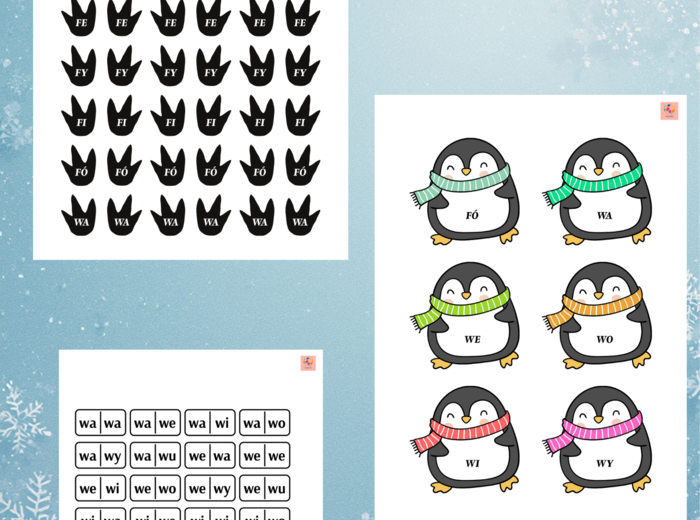 Ćwiczenia sylabowe cz. 3 Seria Zima Pingwinki